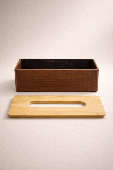 Hermia Soporte para Servilletas con Tapa de Bambú Madera BU0119